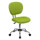 Mid-Back Apple Green Mesh Task Chair with Chrome Base