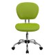 Mid-Back Apple Green Mesh Task Chair with Chrome Base
