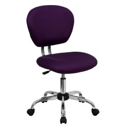 Mid-Back Purple Mesh Task Chair with Chrome Base