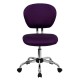 Mid-Back Purple Mesh Task Chair with Chrome Base