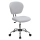 Mid-Back White Mesh Task Chair with Chrome Base