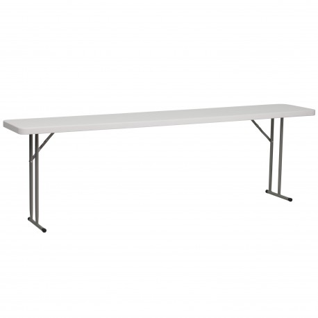 18''W x 96''L Granite White Plastic Folding Training Table