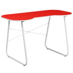 Red Computer Desk with White Frame