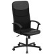 High Back Black Vinyl Executive Chair with Mesh Inserts