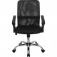 Mid-Back Black Mesh Computer Chair with Chrome Finished Base