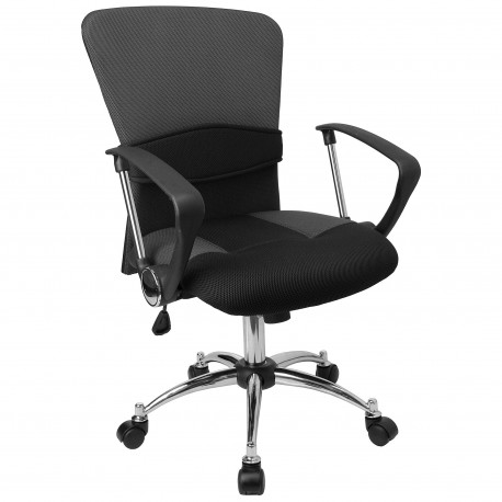 Mid-Back Grey Mesh Office Chair