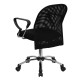 Mid-Back Black Mesh Office Chair with Chrome Base