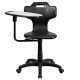 Black Mobile Task Chair with Swivel Tablet Arm