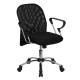 Mid-Back Black Mesh Office Chair with Chrome Base