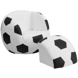 Kids Soccer Chair and Footstool