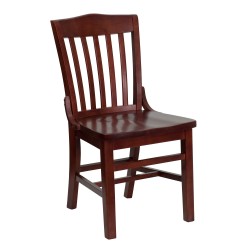 Mahogany Finished School House Back Wooden Restaurant Chair