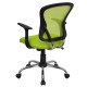 Mid-Back Green Mesh Office Chair with Chrome Finished Base