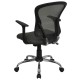 Mid-Back Dark Gray Mesh Office Chair with Chrome Finished Base