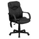 High Back Massaging Black Leather Executive Office Chair