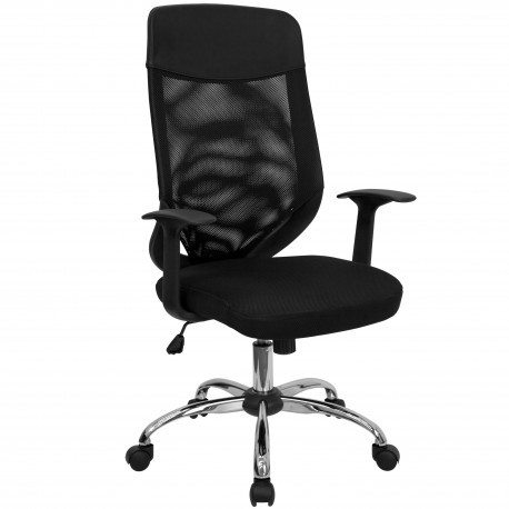 High Back Mesh Office Chair with Mesh Fabric Seat