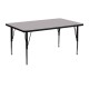 24''W x 48''L Rectangular Activity Table with Grey Thermal Fused Laminate Top and Height Adjustable Pre-School Legs