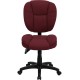 Mid-Back Burgundy Fabric Multi-Functional Ergonomic Task Chair