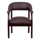 Burgundy Leather Conference Chair