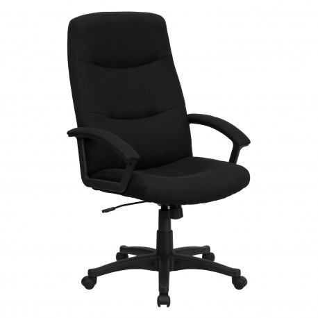 High Back Black Fabric Executive Swivel Office Chair