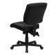 Mid-Back Black Leather Multi-Functional Task Chair