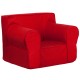 Oversized Solid Red Kids Chair