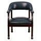 Navy Vinyl Luxurious Conference Chair with Casters