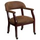Bomber Jacket Brown Luxurious Conference Chair with Casters