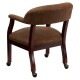 Bomber Jacket Brown Luxurious Conference Chair with Casters