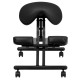 Ergonomic Kneeling Chair with Black Saddle Seat