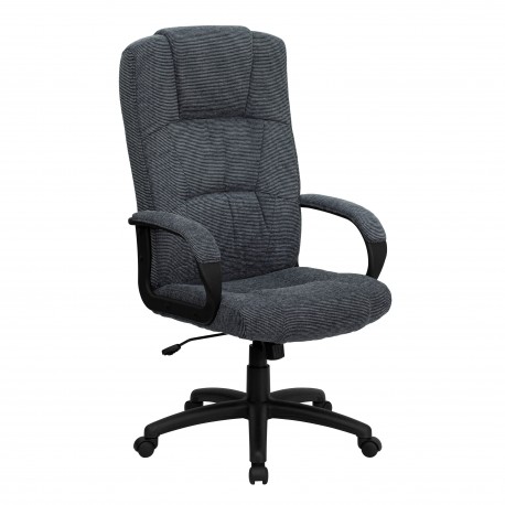 High Back Gray Fabric Executive Office Chair
