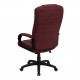 High Back Burgundy Fabric Executive Office Chair