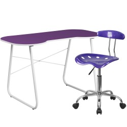 Purple Computer Desk and Tractor Chair