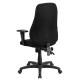 High Back Black Fabric Multi-Functional Ergonomic Chair with Height Adjustable Arms