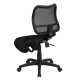 Mobile Ergonomic Kneeling Task Chair with Black Curved Mesh Back and Fabric Seat