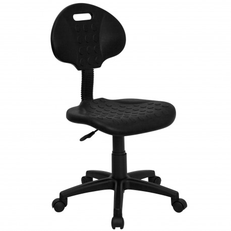 Tuff Butt'' Soft Black Polyurethane Utility Task Chair