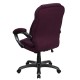 High Back Grape Microfiber Upholstered Contemporary Office Chair