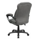 High Back Gray Microfiber Upholstered Contemporary Office Chair