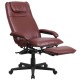 High Back Burgundy Leather Executive Reclining Office Chair