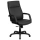 High Back Black Leather Executive Office Chair with Memory Foam Padding
