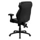 High Back Black Leather Executive Office Chair with Triple Paddle Control