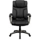 High Back Folding Black Leather Executive Office Chair