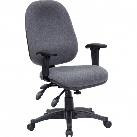 Mid-Back Multi-Functional Gray Fabric Swivel Computer Chair