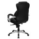 High Back Black Leather Contemporary Office Chair