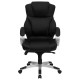 High Back Black Leather Contemporary Office Chair
