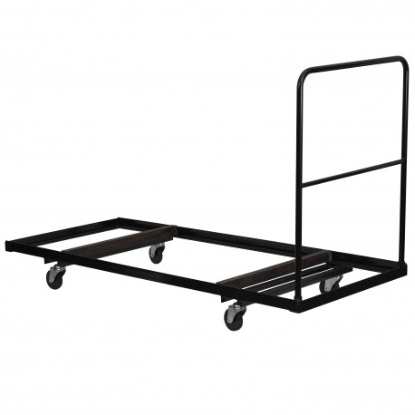 Black Steel Folding Table Dolly for 30x72 Rectangular Folding Tables