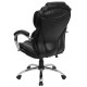 High Back Transitional Style Black Leather Executive Office Chair