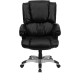 High Back Black Leather OverStuffed Executive Office Chair