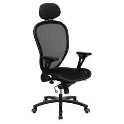 High Back Professional Super Mesh Chair Featuring Solid Metal Construction with Black Accents