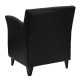 Arc Collection Black Leather Reception Chair