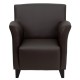 Arc Collection Brown Leather Reception Chair